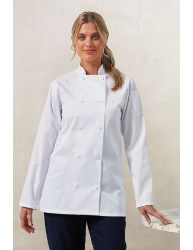 P-PR671-Veste de cuisinier à manches longues Femme